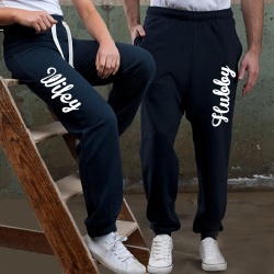 Hubby / Wifey Black Joggers Set